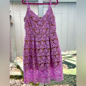 City Chic Size 16 (S) “So Fancy” Lilac Lace Dress